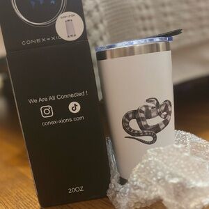 NIB Stainless Steel Year of the Snake Tumbler 20oz White